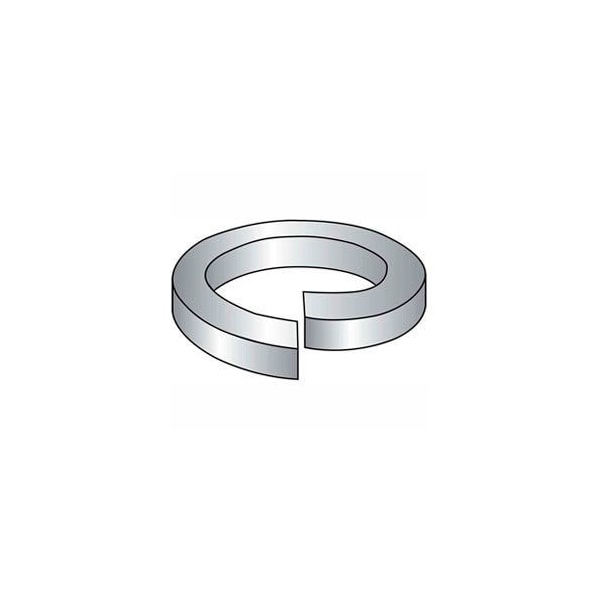 Split Lock Washer, For Screw Size 1/4 in Steel, Zinc Plated Finish, 100 PK